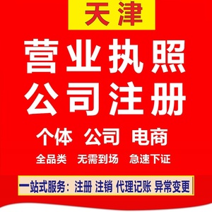 天津营业执照代办个人个体户开网店注销带办工商申请公司注册