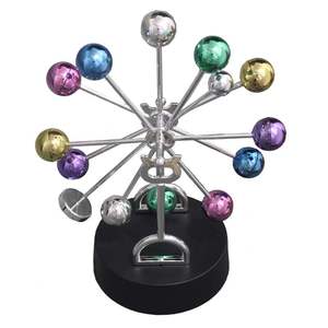 创意办公家居礼品摆件新款创意电动磁性天体彩球摩天轮永动仪