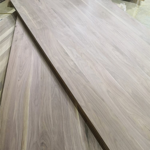 厂家直销黑胡桃木直拼木板加工实木条木线台面板薄片三层复合板