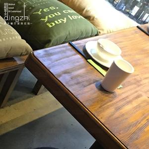 音乐餐吧餐桌椅组合清酒吧烧烤店复古工业风咖啡实木家具胡桃里桌