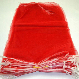 蔬菜水果网眼袋塑料纱网袋圆织平织针织网袋红色平织红色纱网35*5