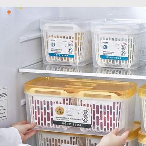 带盖塑料收纳冰柜存储神器保鲜盒厨房冰箱收纳保鲜盒子密封盒水果