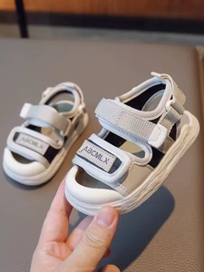 童泰婴儿学步鞋夏天新款宝宝织带包头软底凉鞋幼儿0-1-2岁男童沙