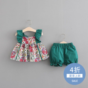 韩系一岁宝宝夏装女0-3-4岁婴儿2衣服小女孩夏季洋气公主套装幼儿