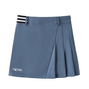 新款Honma高尔夫女装时尚简约百褶裙golf球裙运动透气防走光短裙