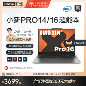 Lenovo/联想小新Pro16 Pro14新款笔记本电脑轻薄本高配置商务办公