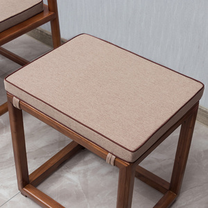 中式红木小方凳坐垫茶桌板凳坐垫餐椅圈椅茶椅椅垫海绵加厚防滑垫