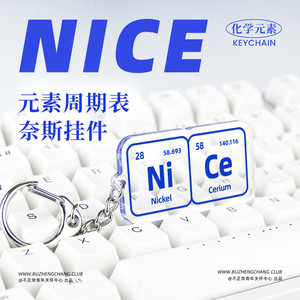 原创nice挂件 化学理科元素周期表学生搞怪周边书包笔袋车钥匙扣