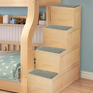 儿童高低床楼梯垫侧梯垫实木爬梯双层上下床梯柜防滑步梯脚踏垫子