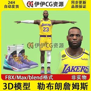 3D模型素材3Dmax NBA篮球运动员湖人队LebronJames勒布朗詹姆斯鞋