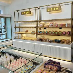 超市常温现烤弧形玻璃面包柜面包展示柜中岛柜商用小型蛋糕柜厂家