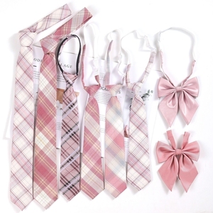 粉色领带女学院风jk日系懒人免打衬衫装饰粉红蝴蝶结衣服配饰领结