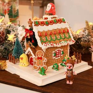 圣诞节姜饼屋饼干翻糖霜礼物盒糖果模具小房子半成品组装diy材料