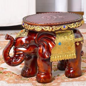 新款大象凳子高档客厅茶凳大象换鞋凳树脂凳子花盆摆件穿鞋凳摆件