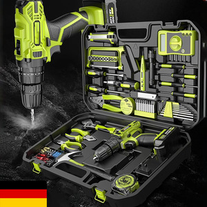 德国工具箱家用多功能五金工业级组合手提套装电工维修专用带电钻