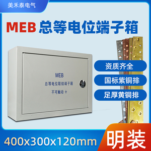 大号MEB总等电位联结端子箱400x300明装壁挂防静电接地端子箱meb