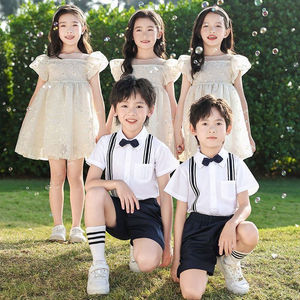 巴拉bala韩系六一儿童演出服蓬蓬裙纱裙女童幼儿园毕业照男童礼服