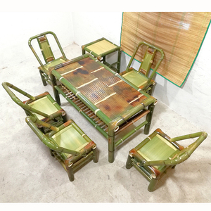 竹茶桌椅组合竹子桌子家用茶室竹桌现代简约休闲餐桌楠竹制品家具