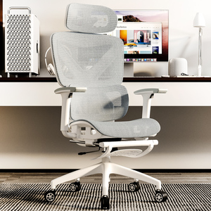 人体工学电脑椅家用网布座椅办公室舒服久坐书房学生电竞书桌椅子