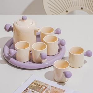 轻奢陶瓷茶具套装家用客厅待客耐高温凉水壶水杯具乔迁茶壶套装