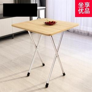 可折叠小方桌60x60桌子高折叠桌正方形高脚四方台饭桌餐桌