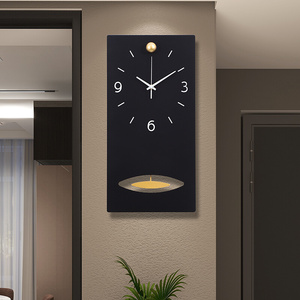 时钟挂钟客厅现代简约长型极简家用挂表时尚竖款网红创意轻奢钟表
