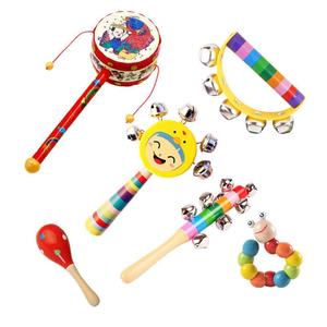 婴儿宝宝抓握训练玩具0-1岁乐器拨浪鼓玩具可啃咬男孩女孩小摇铃