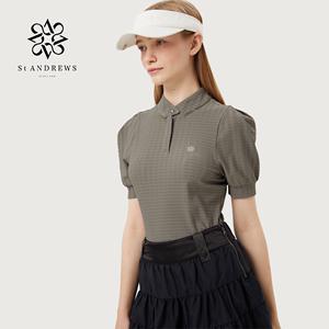 新款高尔夫服装STANDREWS时尚女款短袖POLO衫修身透气百搭休闲T恤