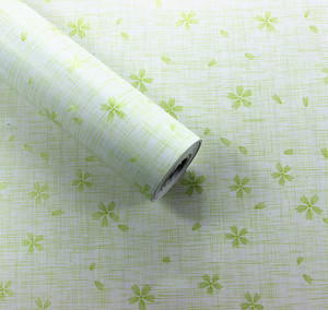 寝室壁纸清新绿色小碎花自粘墙纸PVC卧室走廊大学生宿舍女生房间