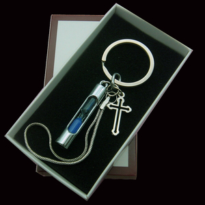 汽车挂件十字沙漏钥匙扣创意可爱男女士钥匙链精致金属钥匙链圈