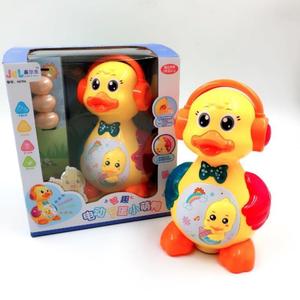 会下蛋的小黄鸭子电动万向转灯光音乐乌龟儿童益智玩具宝宝儿童