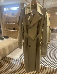 欧洲代购汤唯同款 BURBERRY巴宝莉双排扣中长款风衣外套女