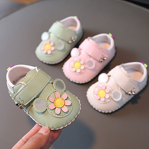 新生婴儿鞋子春秋0一12个月3男宝宝女学步软底步前鞋学走路1岁潮