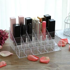 面梯形透明大号24格化妆品口红架 指甲油唇彩收纳盒收纳 展示亚.