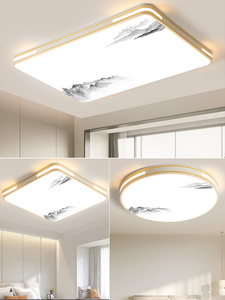 华艺客厅灯2024年新款吸顶灯流行灯具现代简约大气长方形大灯中山