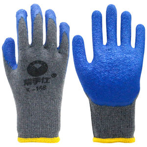 帮手仕棉线浸胶手套优质橡胶皱纹设计更防滑耐磨抗切割舒适保暖物