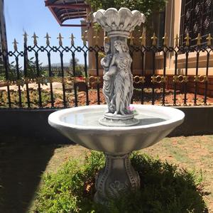 庭院人物水景大型喷泉欧式仕女雕塑户外鱼池别墅婚庆装饰摆件