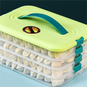 冻饺子收纳盒4层速冻家用保鲜绞子多层和馄饨放装合盒食品级冰箱