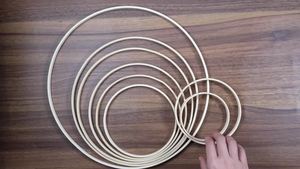 竹环圈箍圆形竹圈竹编竹环DIY圆环圆圈风铃骨架幼儿园手工材料制