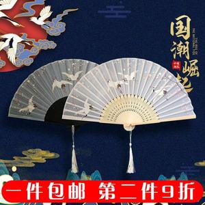 扇子古风扇儿童小折叠扇服中国折风汉古质装典夏季木扇子舞蹈扇女