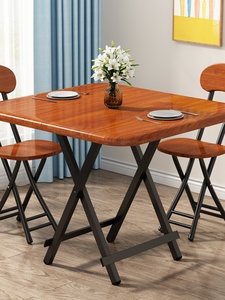 实木折叠餐桌小方桌楠竹简易吃饭桌子家用小户型简约餐桌小卓子卓