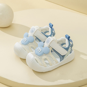 基诺辅夏季防滑婴幼儿一阶段男女宝宝沙滩包头凉鞋透气防滑学步鞋