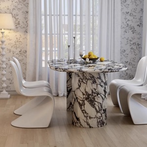 宝格丽大理石餐桌法式轻奢北欧风椭圆形定制奢石现代大小户型桌