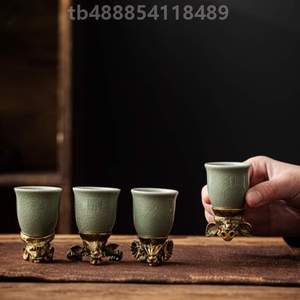 小盏小酒盅陶瓷中国杯子古风[的老式套装喝酒酒杯酒壶风仿古古代