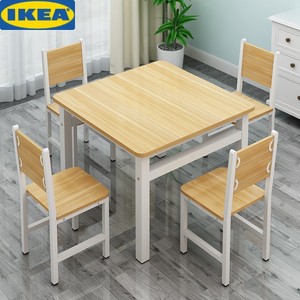 IKEA宜家简约正方形餐桌椅家用小户型饭桌小吃店四方桌子食堂快餐