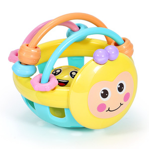 费雪婴儿手抓球玩具0-1岁2宝宝早教益智蜜蜂软牙胶手摇铃玩具母婴