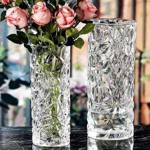 富贵竹水培大号家用加厚透明玻璃花瓶摆件百合干花客厅餐桌插花瓶