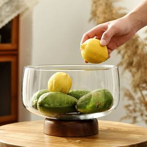 创意水果盘客厅家用玻璃高脚糖果盆篮干果盒零食盘甜品台过年果盘