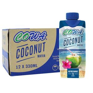 马来西亚进口COWA清甜纯椰子水330mlNFC果汁饮料整箱孕期椰汁