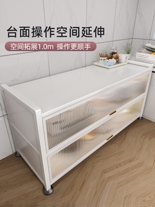 日本厨房置物架多层收纳柜子多功能微波炉电饭锅一体餐边收纳柜